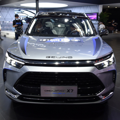 124KW Total Motor Power Baic Beijing X7 PHEV Plug in Hybrid SUV Car with Left Drive